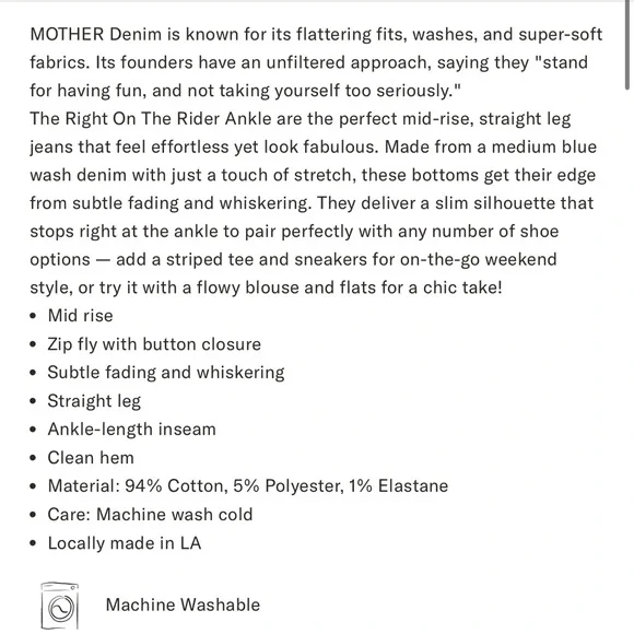 MOTHER Blue Women's Jeans - Picture 3 of 11